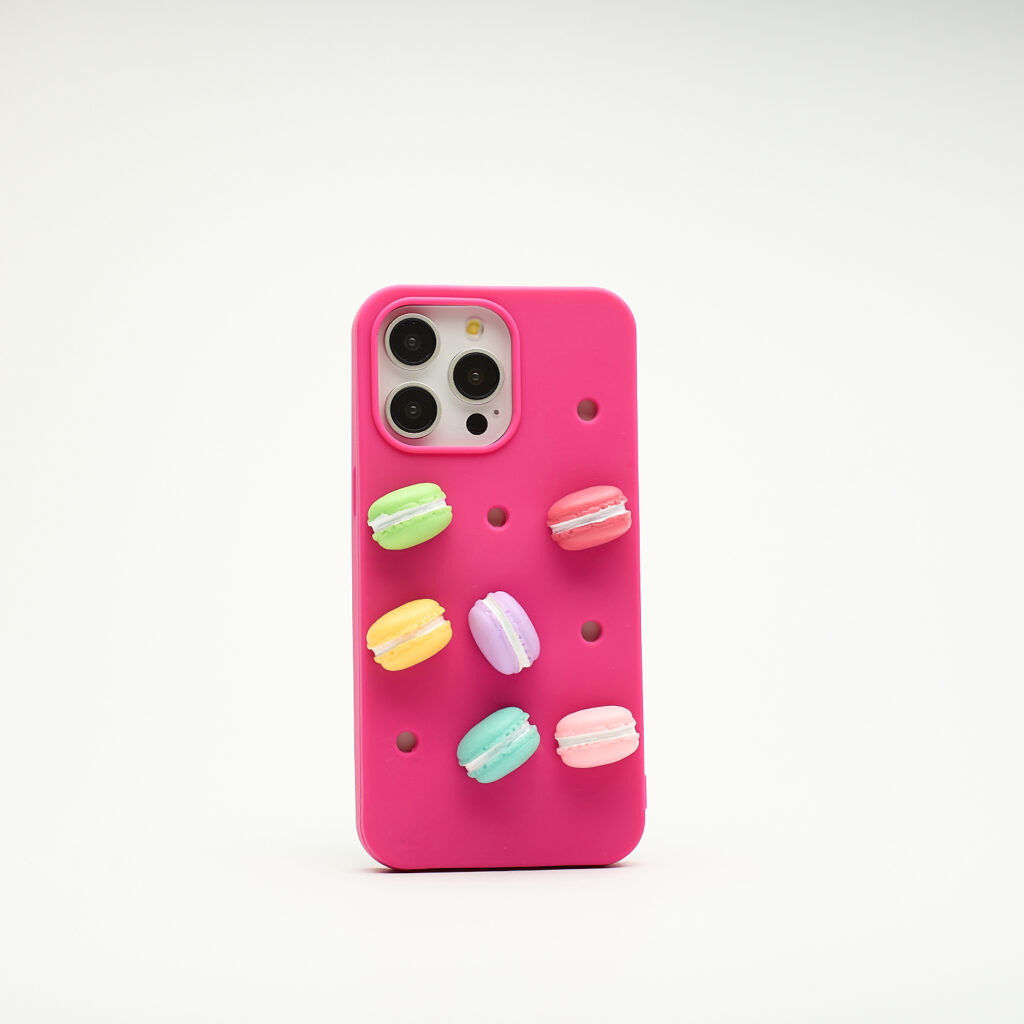 MOJO DROPS Iphone 15 Pro Max Pink Lyukacsos Tok Macarons