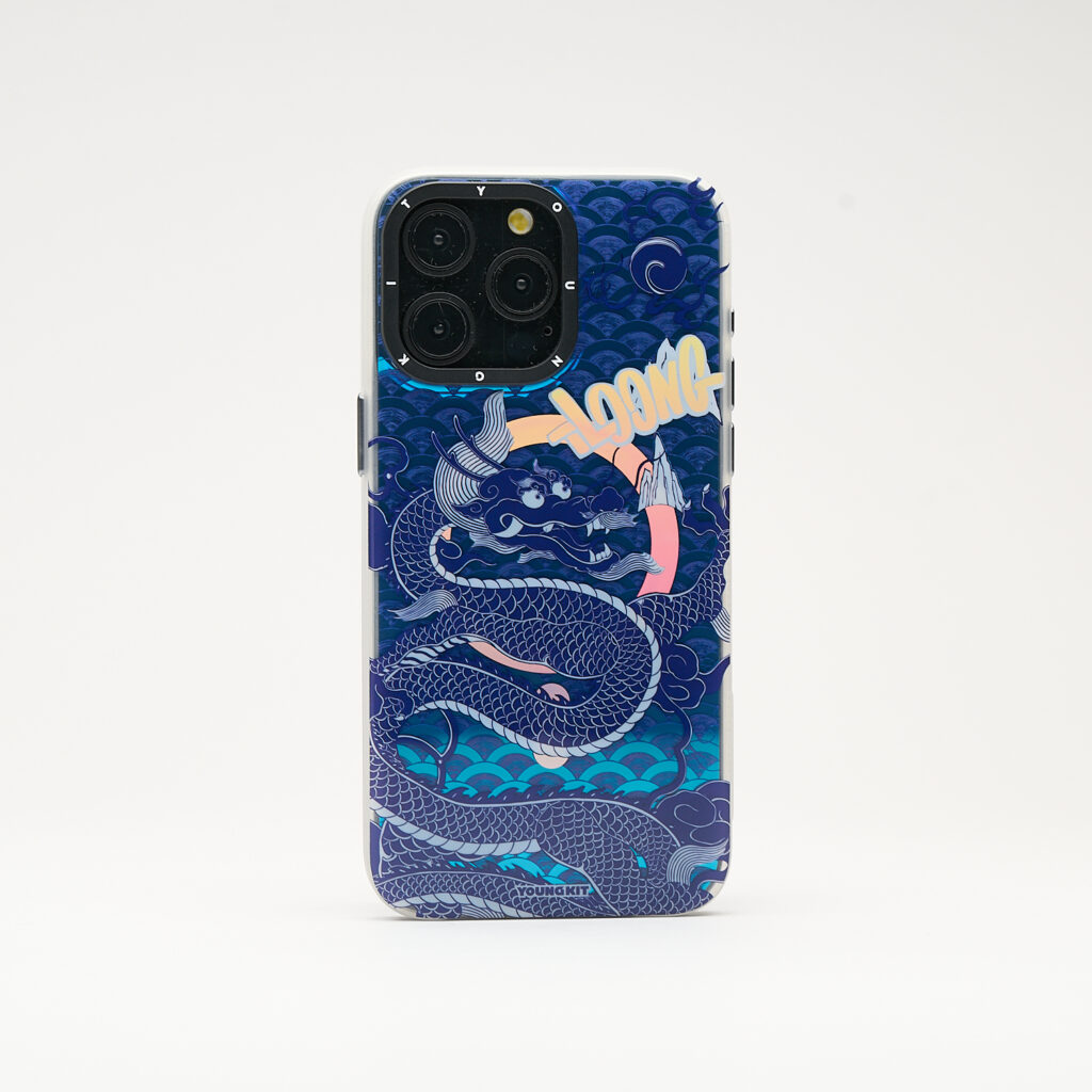 MOJO DROPS Iphone 15 Pro Max Tok Kék Sárkány